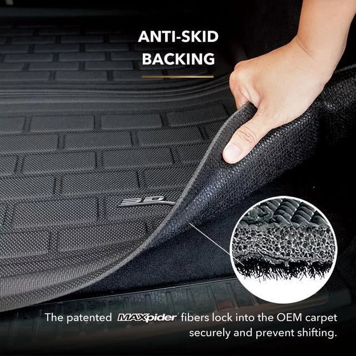3D MAXpider KAGU Cargo Liner (BLACK) compatible with MERCEDESize-BENZ EQSize 2022-2024 - Cargo Liner