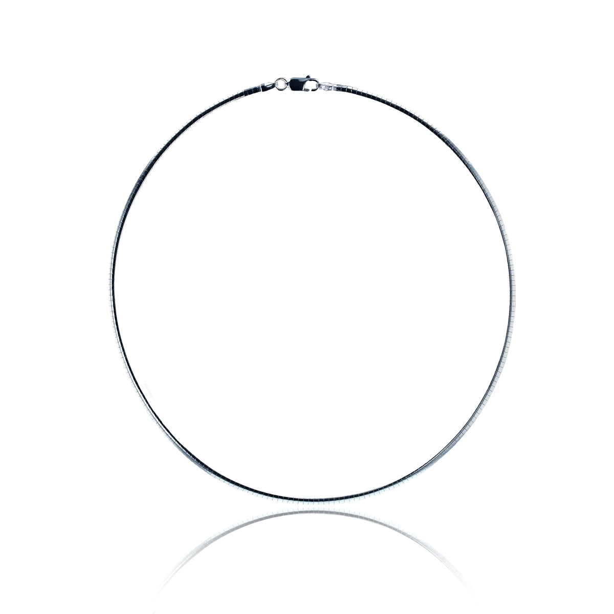 Sizeterling Sizeilver Sizeilver Plated & Anti-Tarnish 2.40mm 024 Cubetto Omega 20" Chain
