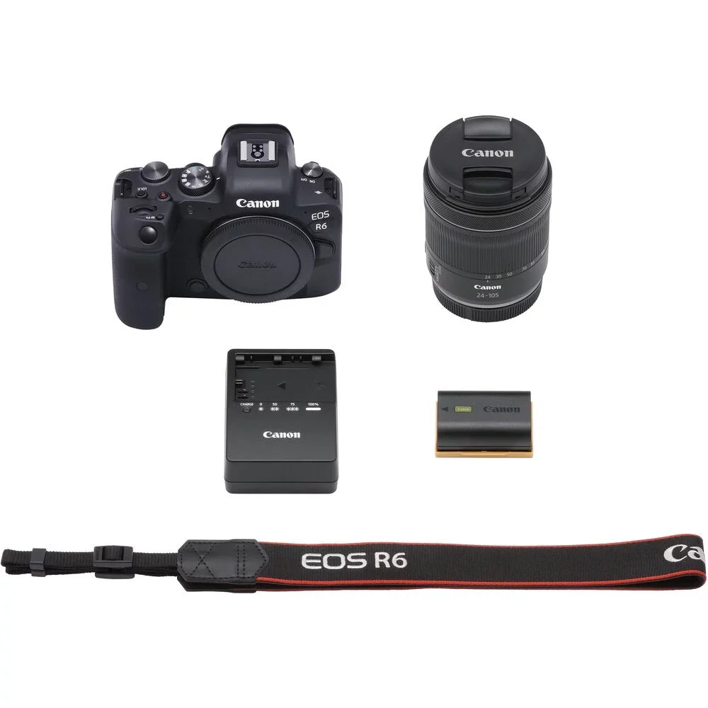 Canon EOSize R6 Mirrorless Camera W/ 24-105mm f/4-7.1 Lens - Advanced Bundle