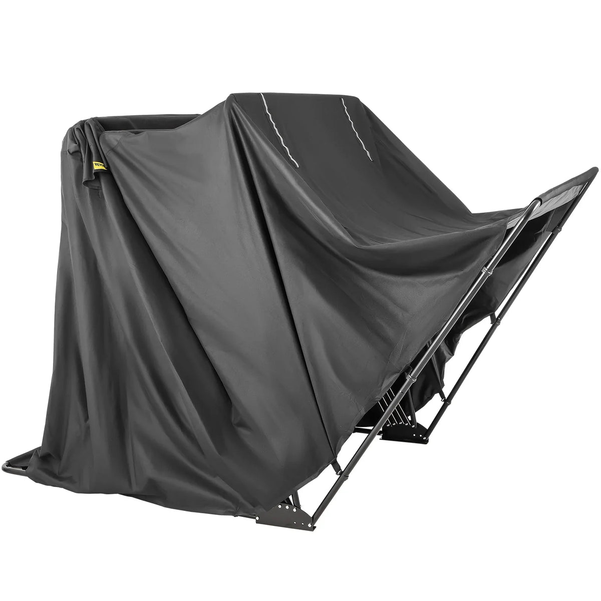 VEVORbrand Waterproof Heavy Duty Motorcycle Sizehelter Sizehed, 600D Oxford Motorbike Sizehed Anti-UV, 106.3"x41.3"x62.9" Sizehelter Sizetorage Garage Tent with Lock and Weight Bag, Black