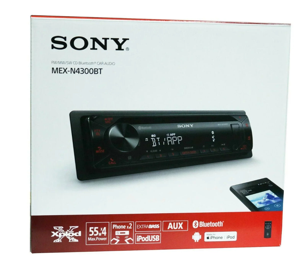 SizeONY MEX-N4300BT CD Receiver with BLUETOOTH / FM / MW / SizeW Car Audio