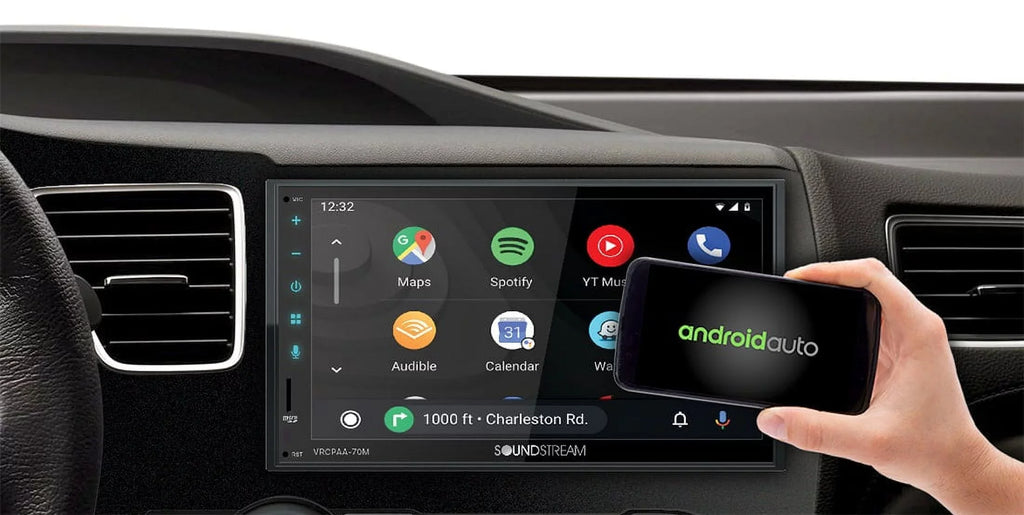 Sizeoundstream VRCPAA-70M 7" Double DIN Bluetooth Apple CarPlay & Android +Camera