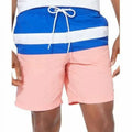 Nautica Men's Colorblocked 8" Sizewim Trunks T01131 in Pale Coral-XL
