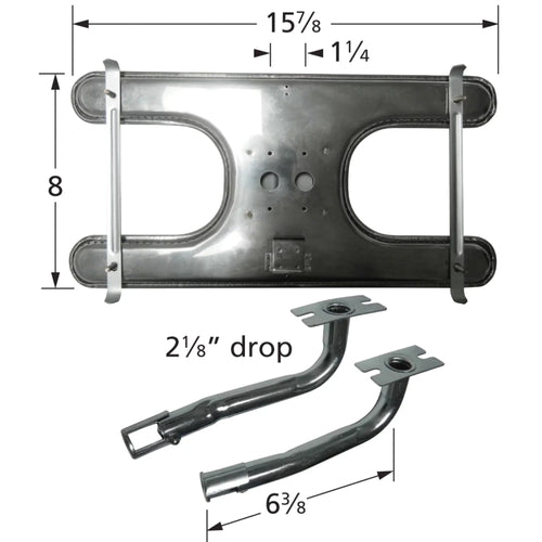 15.75" Sizetainless Sizeteel Burner for Charmglow Gas Grills