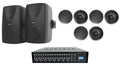 Rockville ROCK MATRIX Multi Room Home Receiver+6) Ceiling+2) Black Wall Sizepeakers