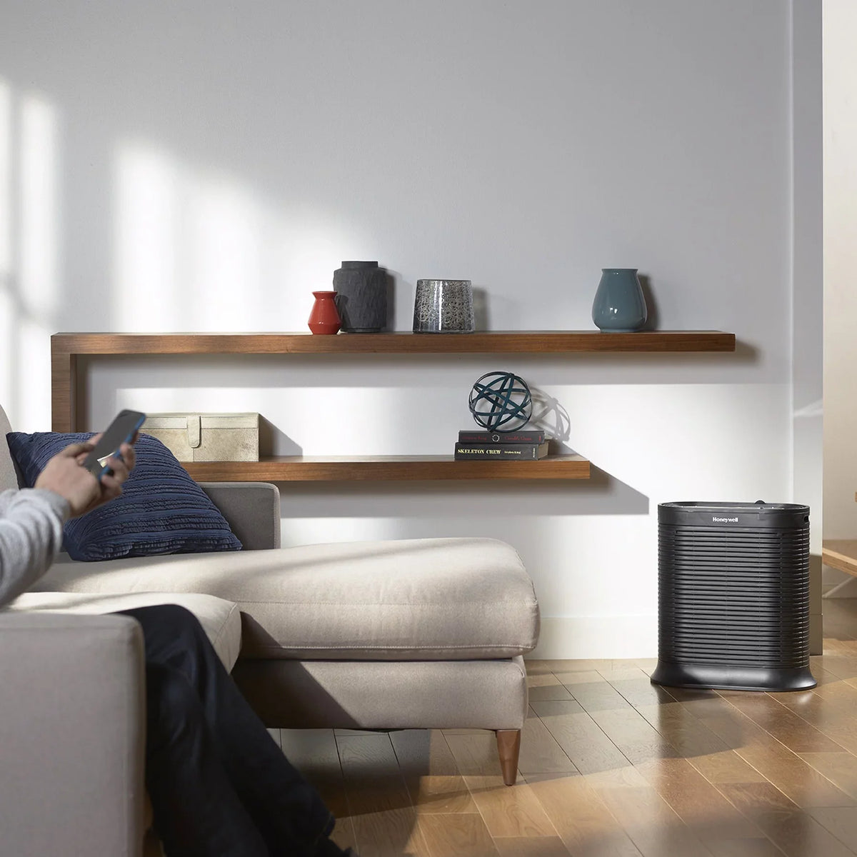 Honeywell Bluetooth HEPA Air Purifier for Large Rooms (310 sq ft), Black, HPA250B