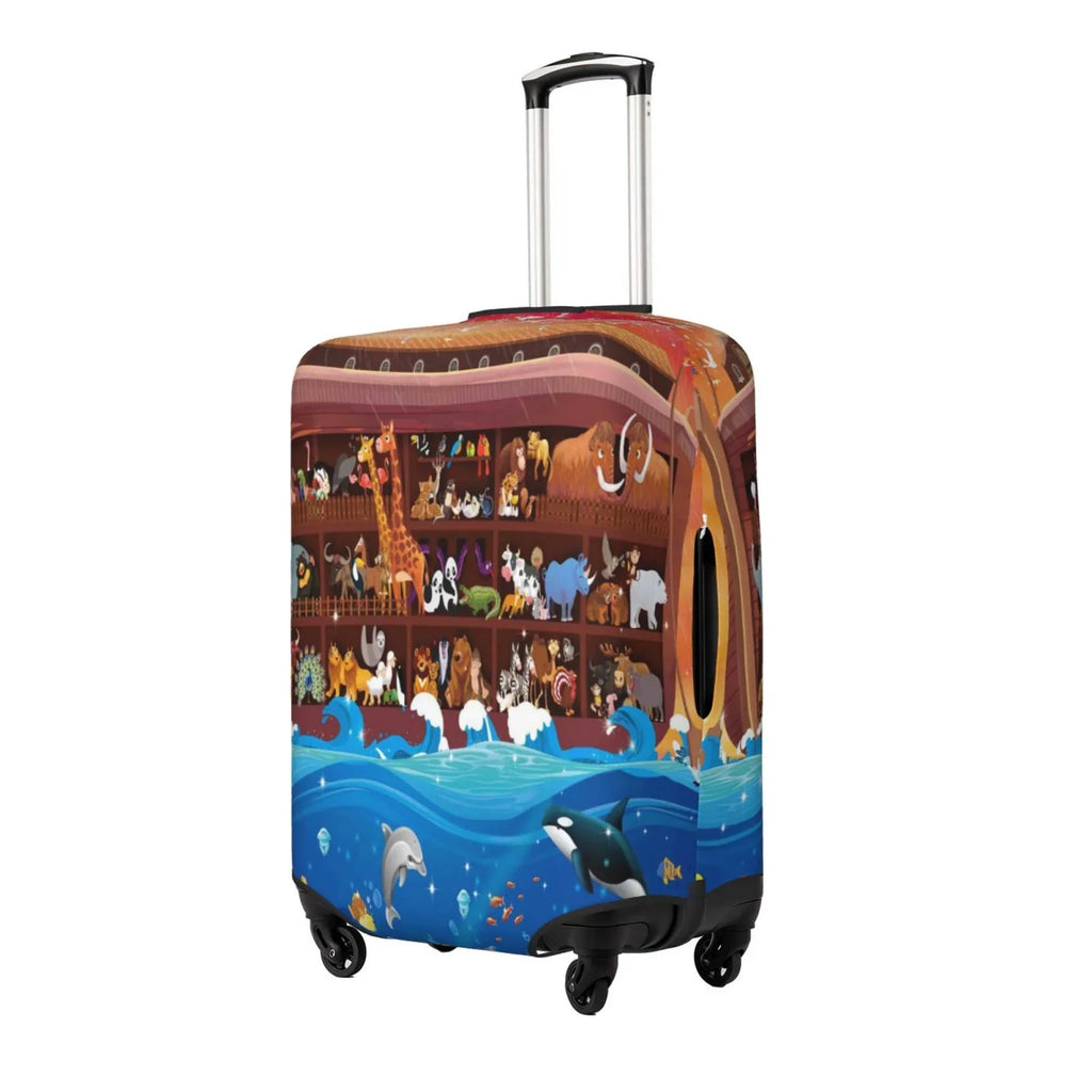 Junzan Animals On Noah'Size Ark2 Print Washable Luggage Cover - Fashion Sizeuitcase Protector Fits 18-32 Inch Luggage