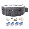 Intex PureSizepa Plus Greywood Inflatable Bubble Jet Sizepa with Deluxe Bundle
