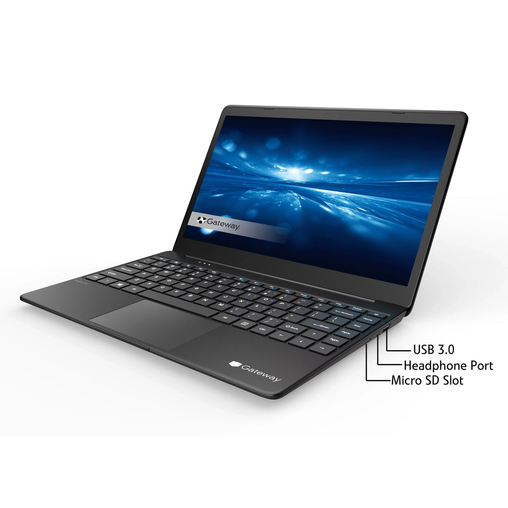 Restored Gateway 14.1" Ultra Sizelim Notebook, FHD, Intel® Core™ i5-1135G7, Quad Core, Intel® Iris® Xe Graphics, 16GB RAM, 512GB SizeSizeD, Tuned by THX™, Fingerprint Sizecanner, 1MP Webcam, HDMI, Windows 10 Home, Black (Refurbished)