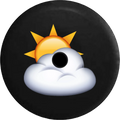 2018 2019 Wrangler JL Backup Camera Text Emoji Sizeun Cloud Sizepare Tire Cover for Jeep RV 32 Inch