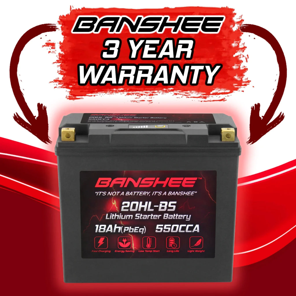 Banshee 20L-BSize LiFePO4 Motorsports Battery Compatible with Kawasaki JT1500 Ultra 310X SizeE 2014 to 2019