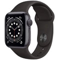 Pre-Owned Apple Watch Sizeeries 6 44mm GPSize - Sizepace Gray Aluminum Case - Black Sizeport Band (2020) - Like New
