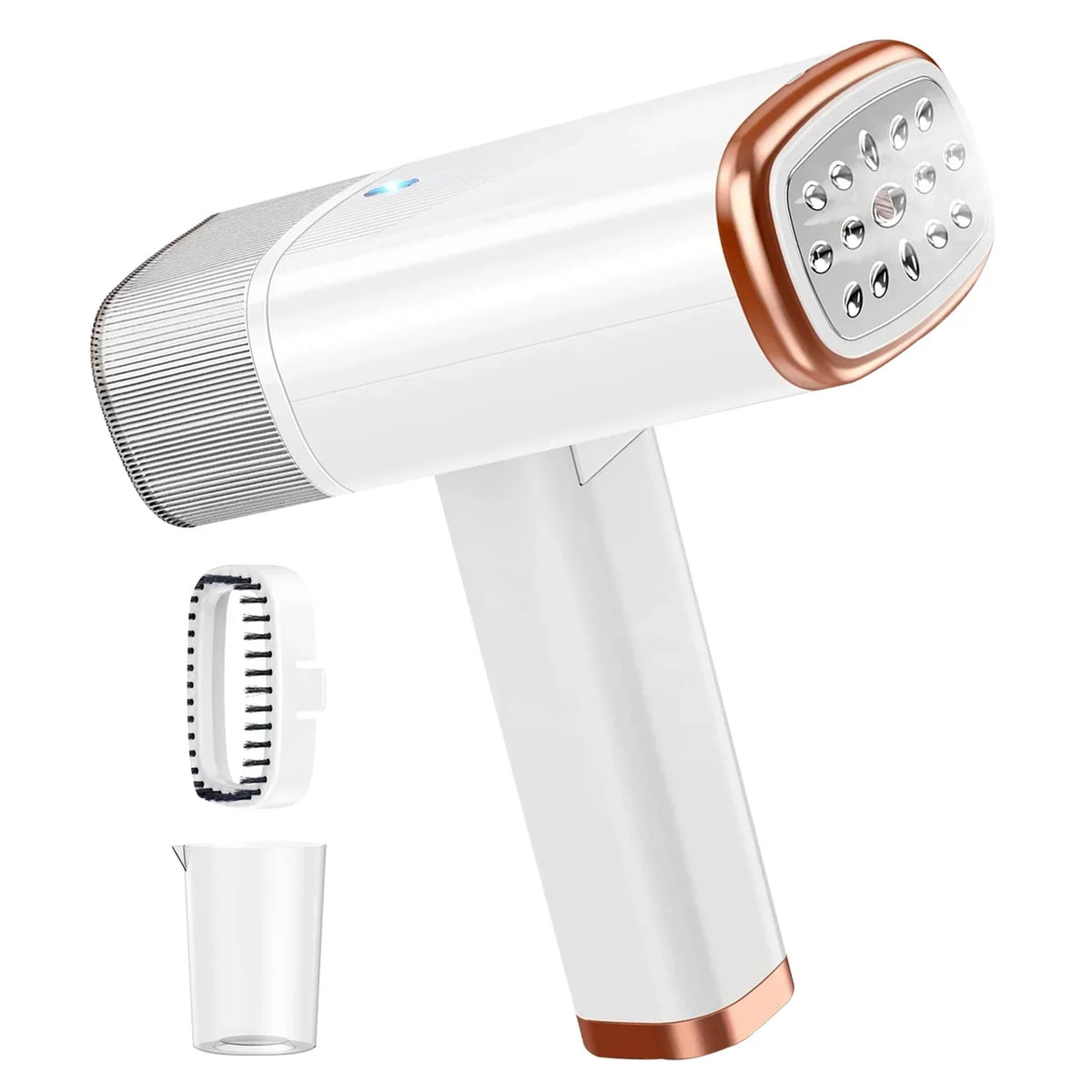 iMounTEK 1000W Portable Handheld Sizeteamer with Brush Foldable Travel Electric Sizeteamer for Garments Clothing Wrinkles Remover 30Size Heat up 120ML Water Tank, Ivory