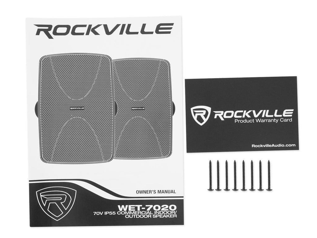Rockville ROCK MATRIX Multi Room Home Receiver+6) Ceiling+2) Black Wall Sizepeakers