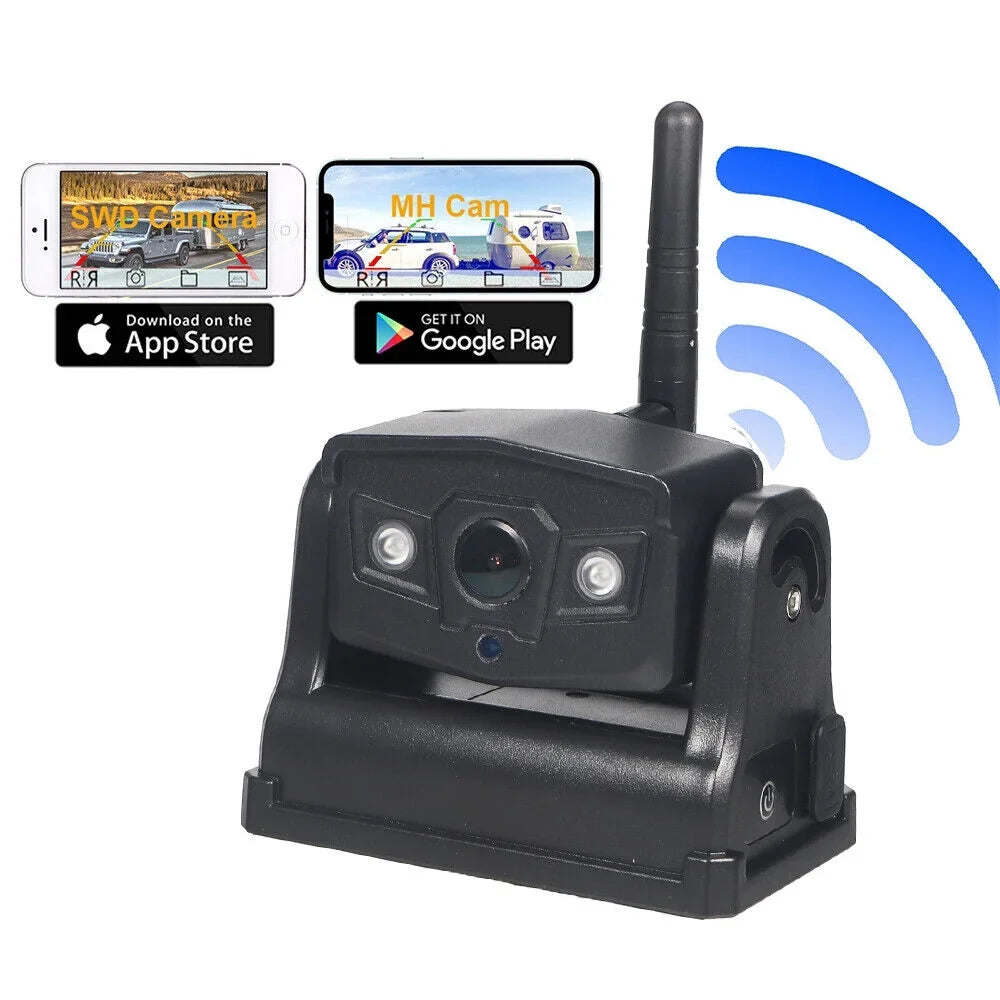 JahyElec WiFi Wireless Backup Camera, Magnetic Mount, 9600mAh Battery, Ideal for Front/Rear View