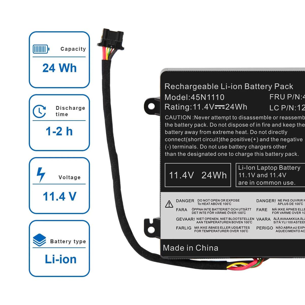 Battery   For Lenovo ThinkPad T450Size T460 45N1108