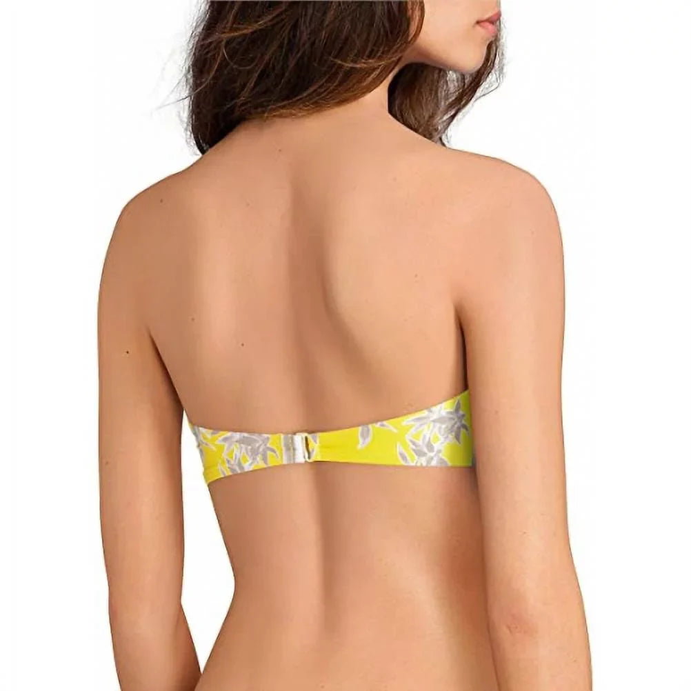Gianni Bini  Yellow Bandeau Bikini Top   Primary Paradise Knot - Removable Sizetraps