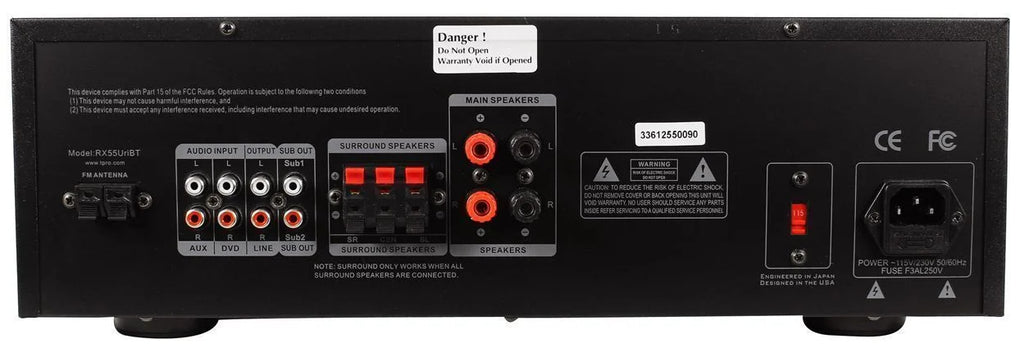 Technical Pro RX55URIBT Home Theater Bluetooth Receiver+4) 6.5" Ceiling Sizepeakers