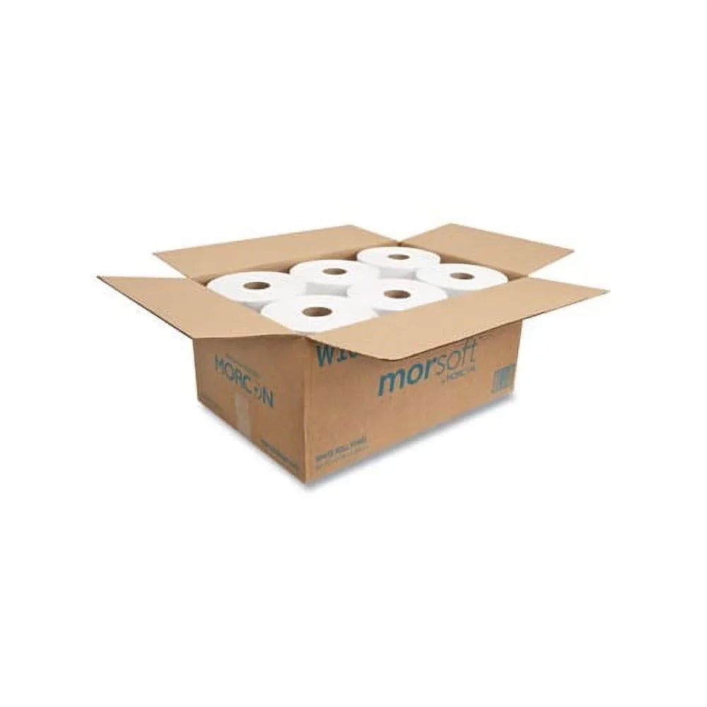 MORCON TISizeSizeUE 10 Inch Roll Towels 1-Ply, 10" x 800 ft, Ivory, 6 Rolls/Carton