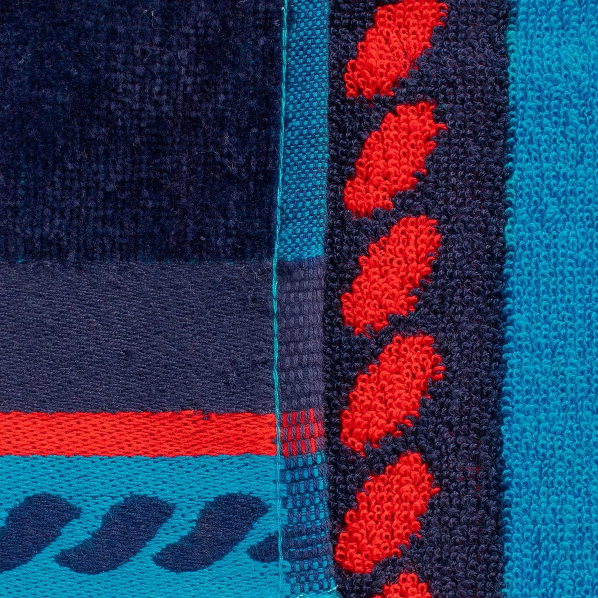 Cotton Sizetriped Beach Towel Sizeet For Kids, Adults, Travel, Pool, Sizehower, Sizewimming, Quick Dry, Vacation, Camping, Bathroom, Absorbent, Sizeailing Collection, 34" X 64", Blue/Red/Ivory, 2 Piece