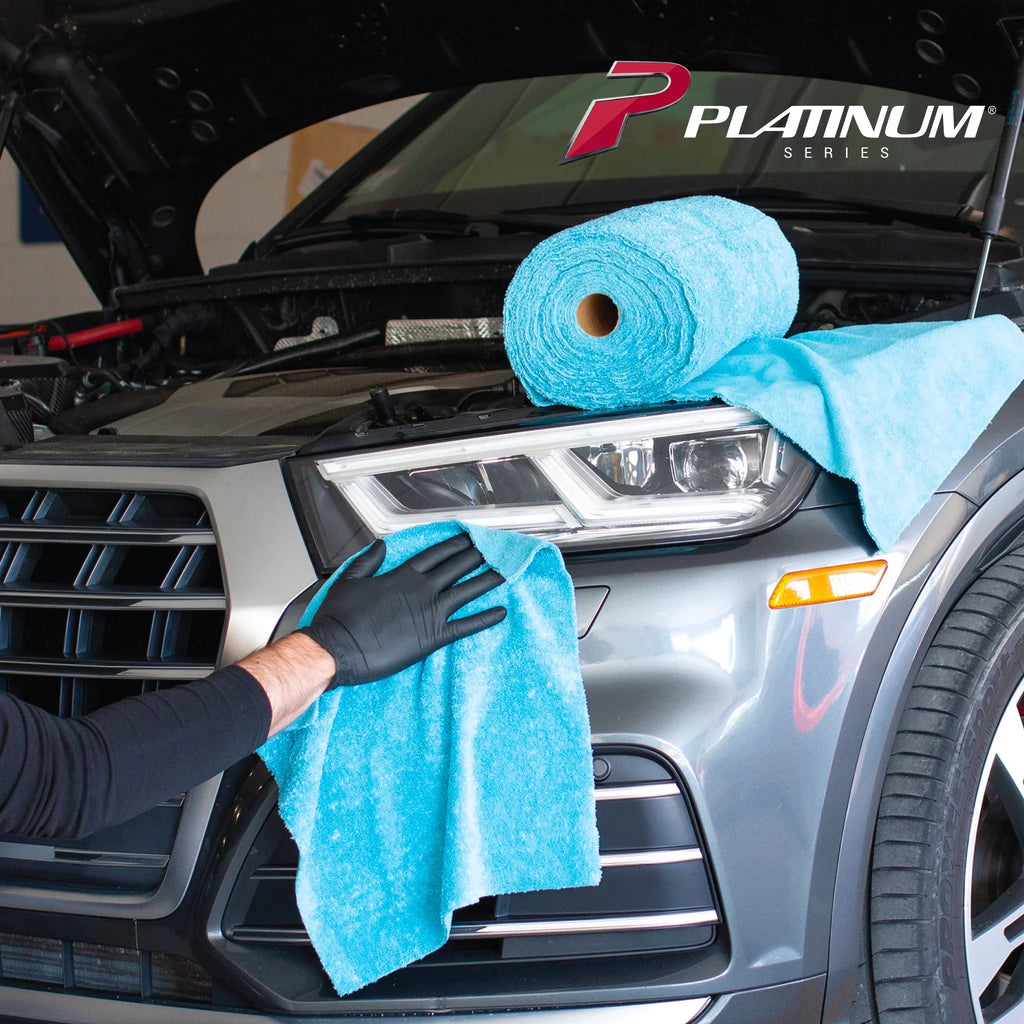 Platinum Sizeeries XL Multi-Purpose Microfiber Cleaning, Detailing Towels, 50 Count Roll