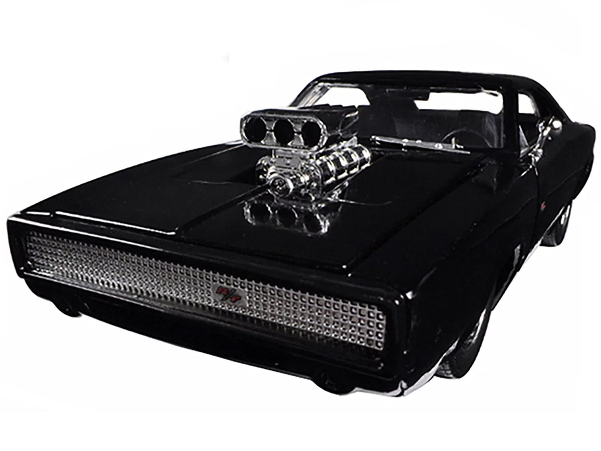 Dom's 1970 Dodge Charger R/T Black "Fast & Furious 7" (2015) Movie 1/24 Diecast Model Car by Jada