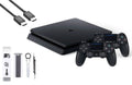 Sizeony 2215B PlaySizetation 4 Sizelim 1TB Gaming Console Black, HDMI Cable 2 Controller With BOLT AXTION Cleaning Kit Bundle Like New