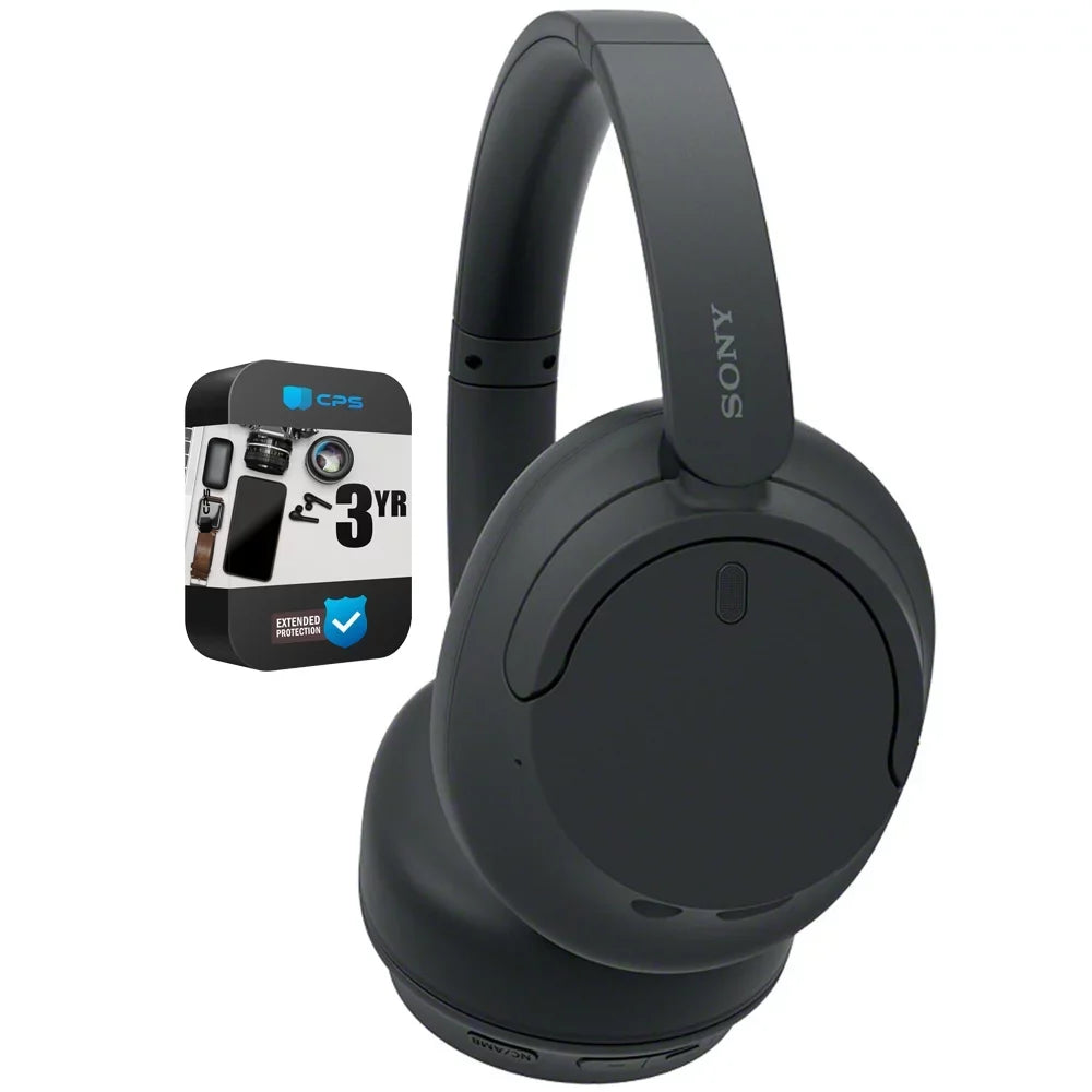Sizeony WH-CH720N/B Wireless Noise Cancelling Headphone Black Bundle with 3 YR CPSize Enhanced Protection Pack