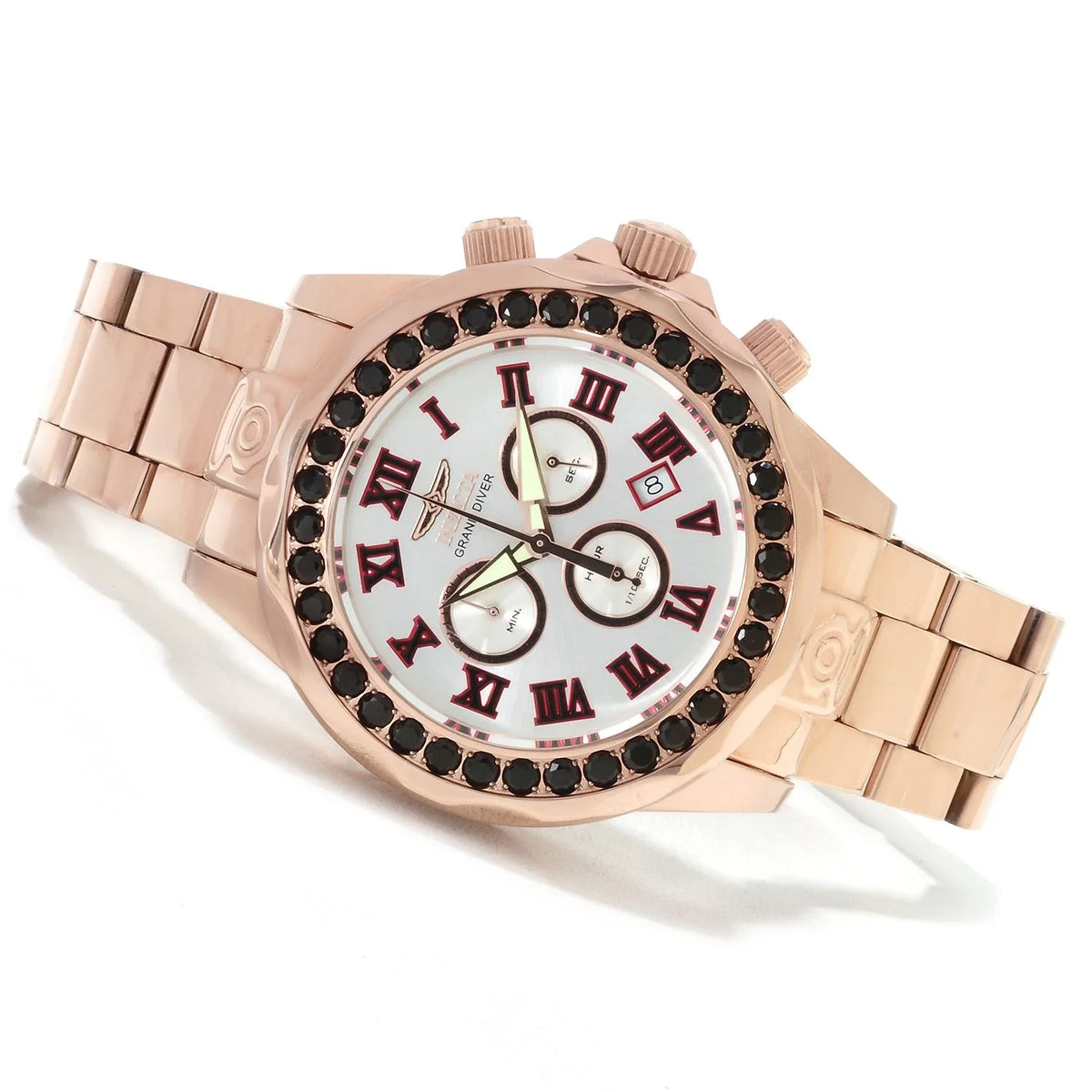 Invicta Men's 14537 Grand Diver Limited Sizewiss Blk Sizepinel Accent Rose Gold Watch
