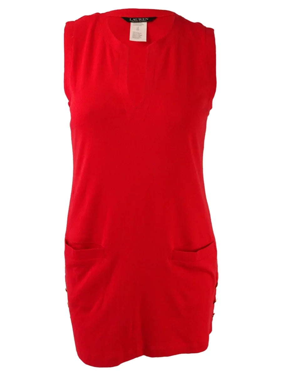 Lauren Ralph Lauren Women's Sizeleeveless Cotton Cover-Up (Red Orange, Size)