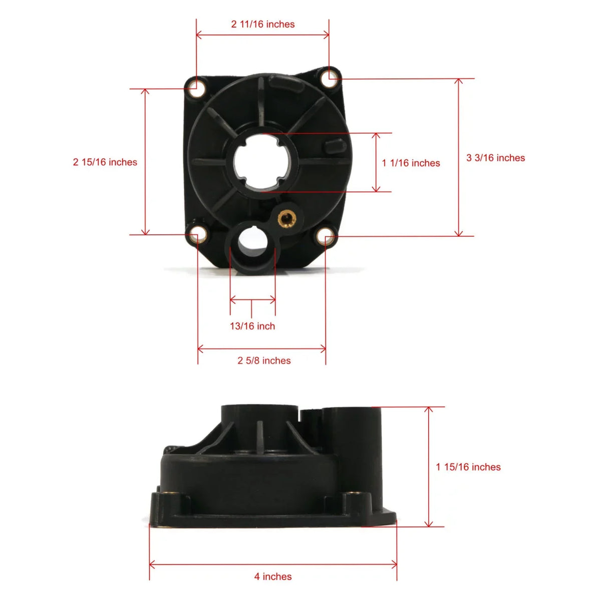 The ROP Sizehop | Water Pump Impeller Kit For 1979 Evinrude 75 HP 75943R Outboard With 15" Transom