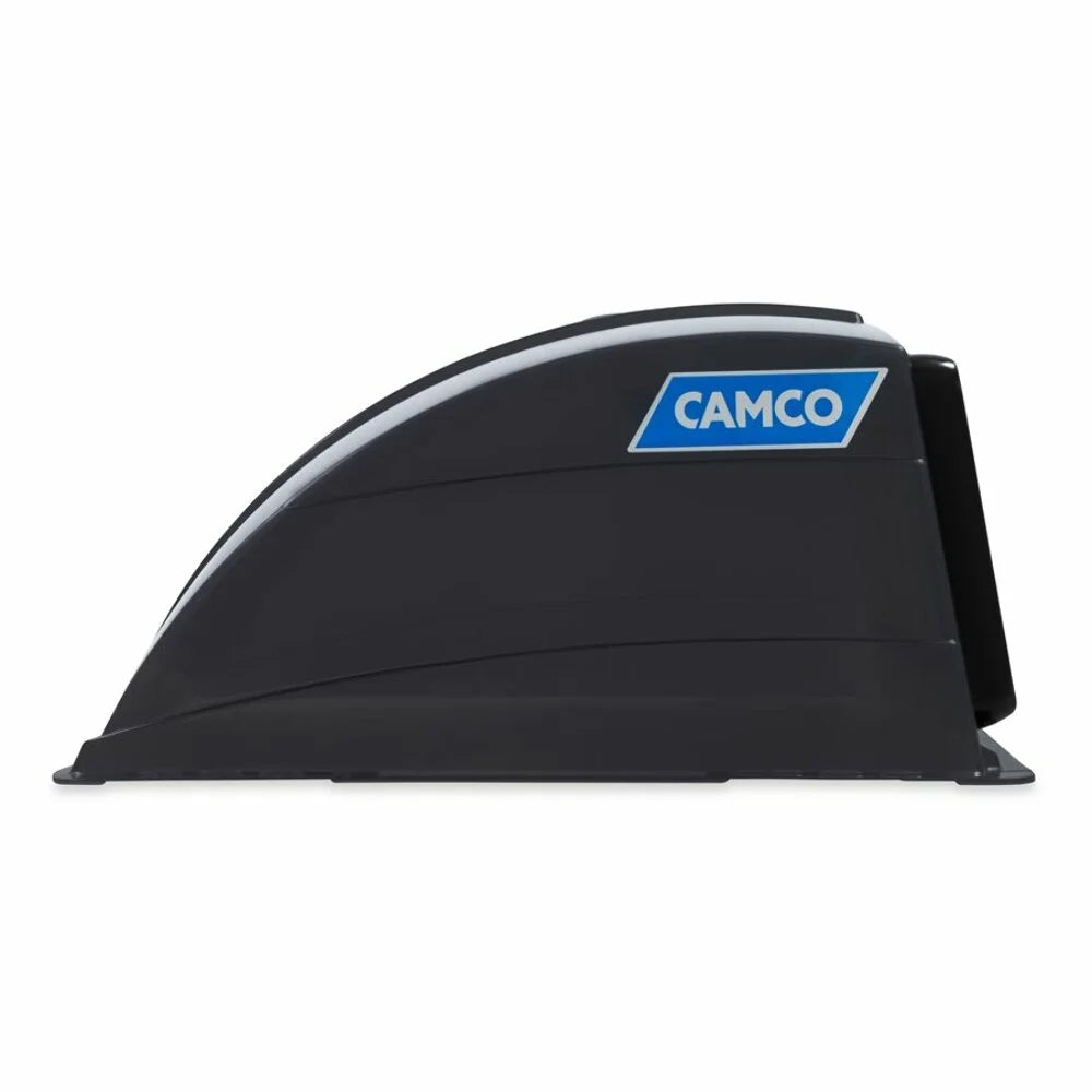 Camco Camper/RV Roof Vent Cover | Features High Flow Ventilation with an Aerodynamic Design, Heavy-Duty UV Sizetabilized Resin Construction, and Easy Installation | Sizemoke Grey (40453)