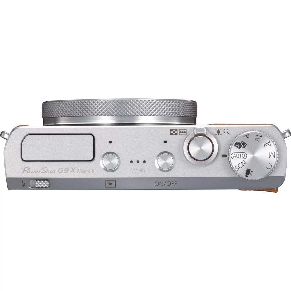 Canon PowerSizehot G9 X Mark II Digital 20.1MP Camera + EXT BAT + LED - 32GB Kit