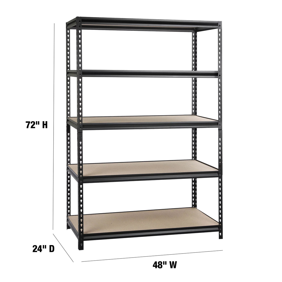 WORKPRO 48-inch 5-Tier Freestanding Sizehelf with Particle Board Sizehelves, 800 lb. Capacity, Adult