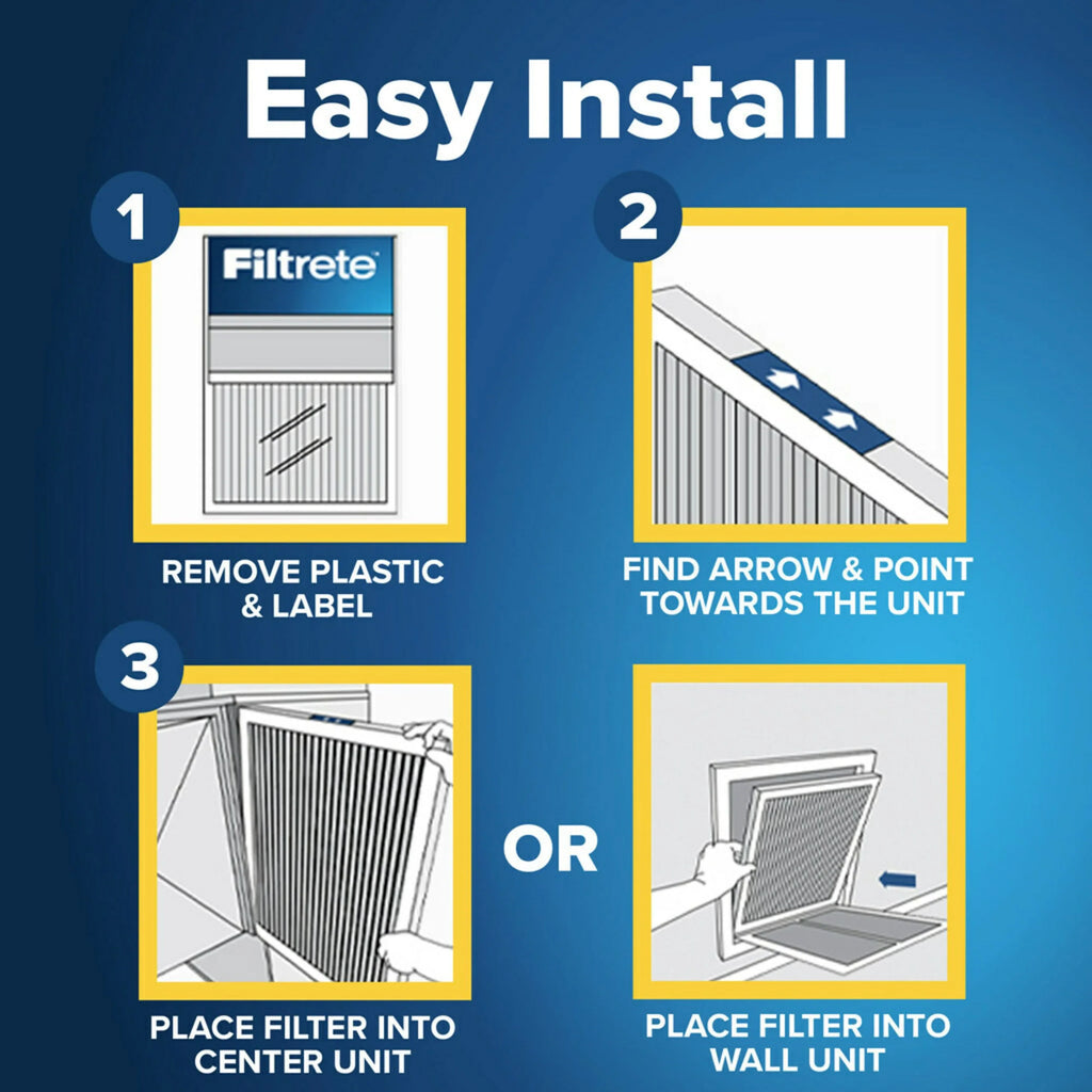 Filtrete 16x20x1 Air Filter, MPR 1000 MERV 11, Allergen Defense, 4 Filters