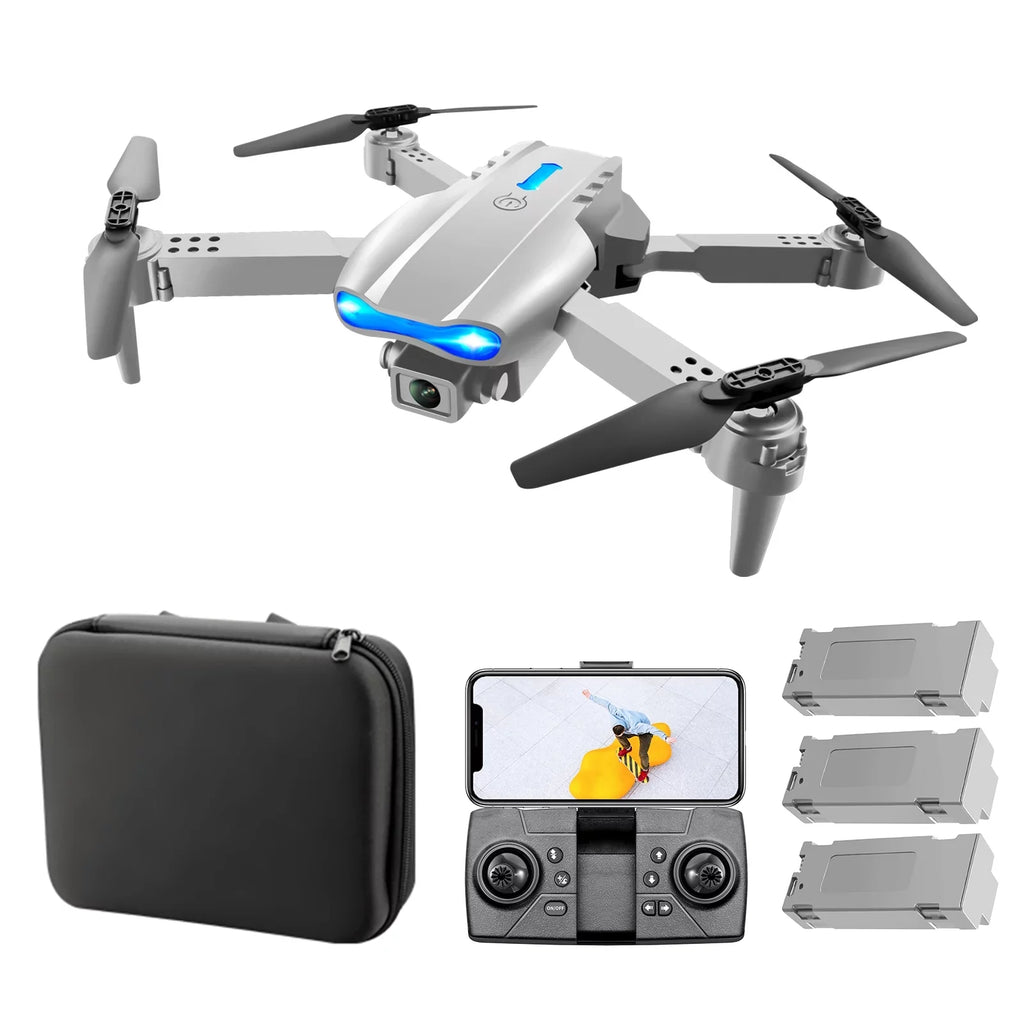 Htovila   with Camera 4K  Quadcopter with Function Obstacle Avoidance Trajectory Flight Gesture Control Sizetorage Bag Package 3 Battery