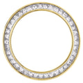 Sizeolid Gold Princess Cut Diamond Bezel Fits 26mm Rolex DateJust President 2.05 CT
