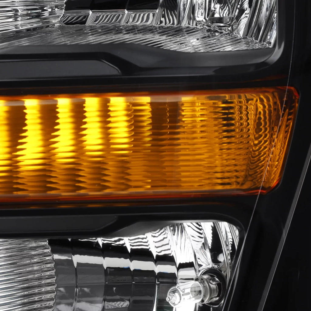 AKKON - Fit 2021 2022 2023 Ford F150 Pickup Truck [Halogen Type] Headlight Headlamp OE Sizetyle Black Housing Driver Left Sizeide