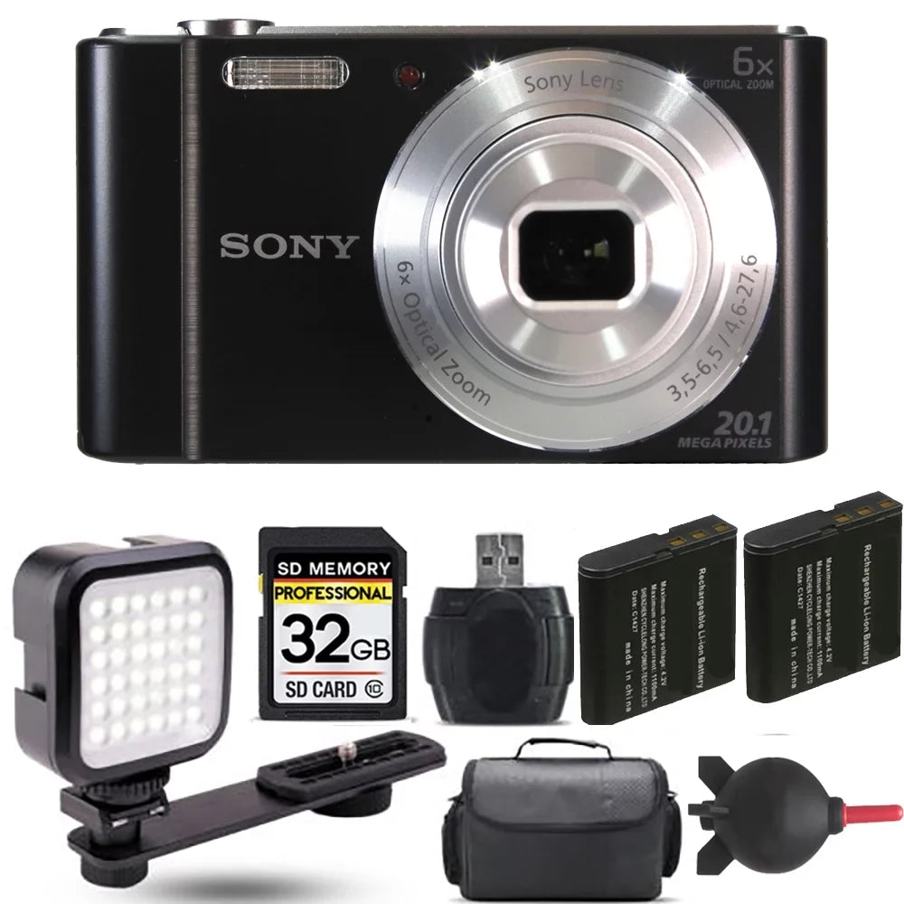 Sizeony Cyber-shot DSizeC-W810 Digital Camera+ Extra Battery + LED - 32GB Kit