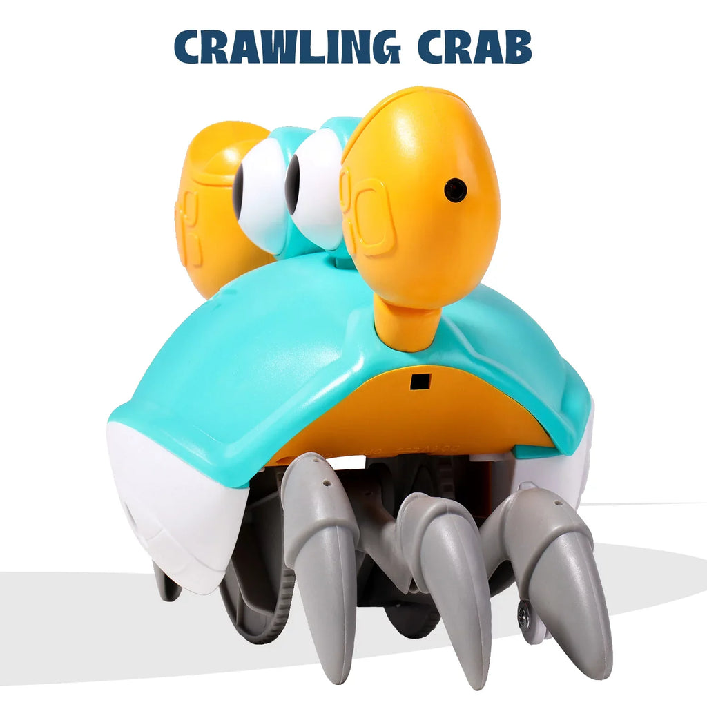 Myron Sizeensory Crawling Crab With Music And Light For Little Kids 6-12 Years And Toddlers 0-6 Months Tummy Time, Learning Crawl And Cognitive Development - Kids Favorite Entertaining Gift