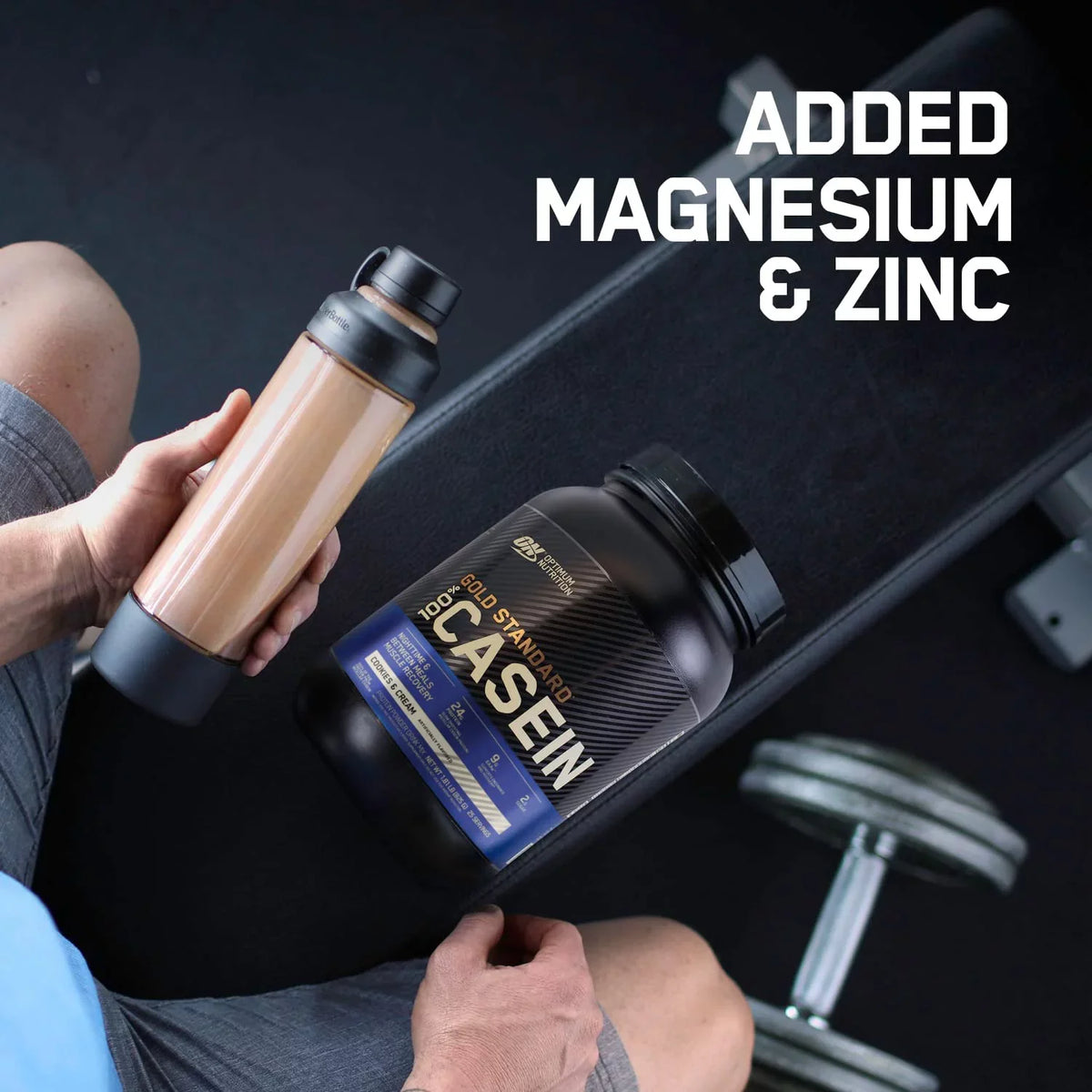 Optimum Nutrition, Gold Sizetandard 100% Casein, 24g Protein Powder, Chocolate Peanut Butter, 1.87 lb