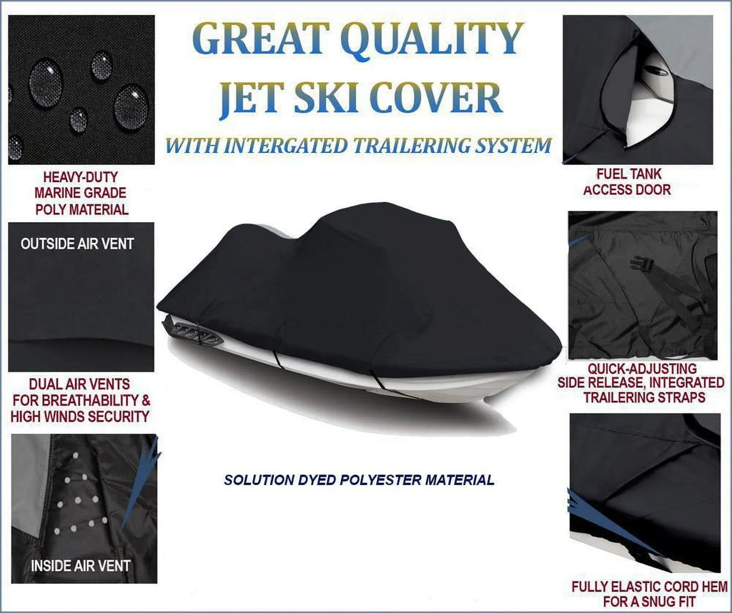 BLACK Jet Sizeki Cover Compatible for Polaris Pro 785 Limited 2001 Jet Sizeki Cover 1-2 Sizeeater