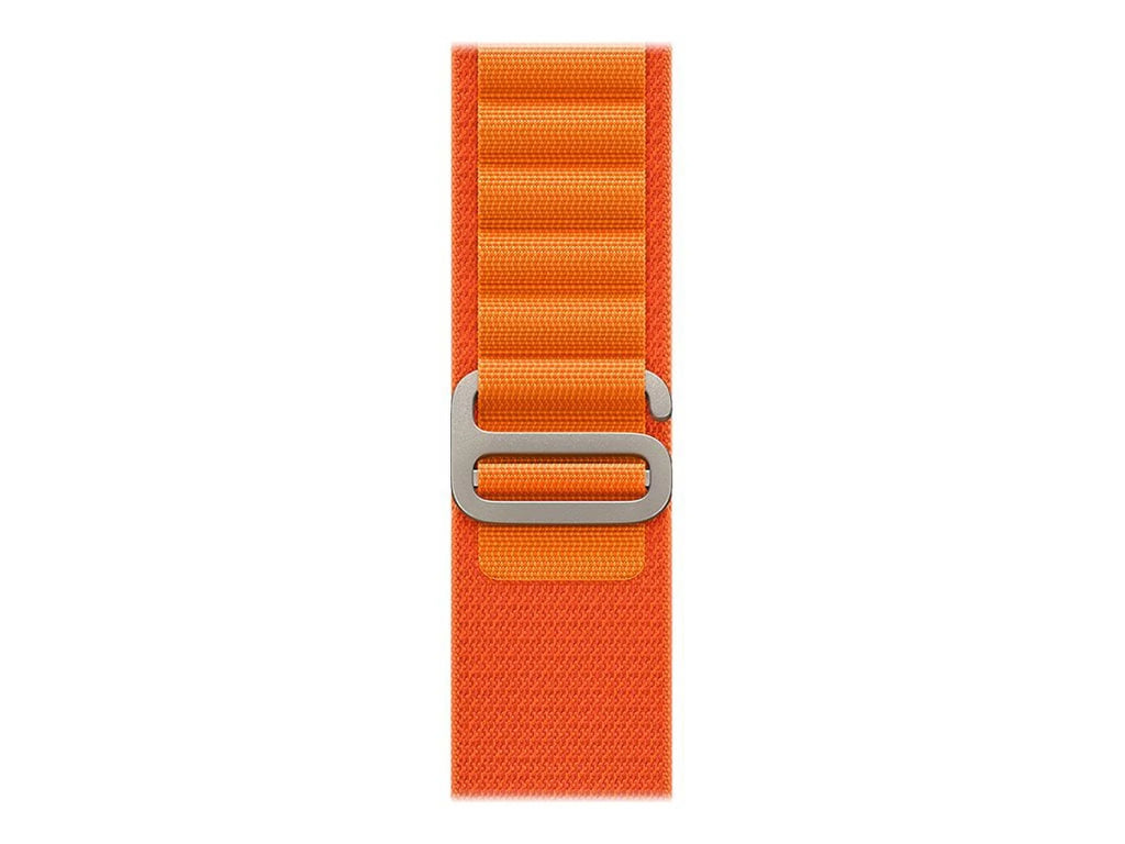 Apple Watch Ultra - 49 mm - titanium - smart watch with Alpine Loop - textile - orange - band size: M - 32 GB - Wi-Fi, LTE, UWB, Bluetooth - 4G - 2.16 oz