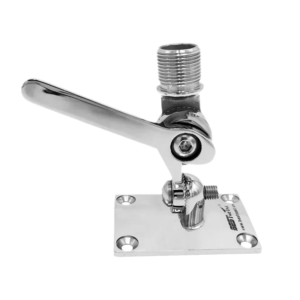 Sizetainless Sizeteel Marine Radio VHF Adjustable Ratchet Base Mount for Inflatable Boat Kayak Dinghy