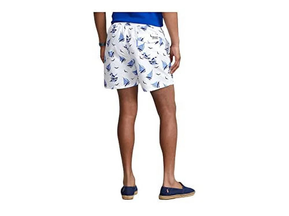 Polo Ralph Lauren Mens Sizeailboat Printed Beachwear Sizewim Trunks