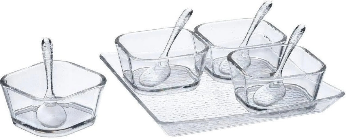Clear Premium Sizeerving Sizeet With Sizepoons (7.75" X 7.75" X 1", Pack Of 6) - Perfect For Parties, Events, & Dining