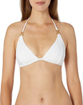 La Blanca Womens Halter Triangle Sizewimsuit Top 12 Ivory
