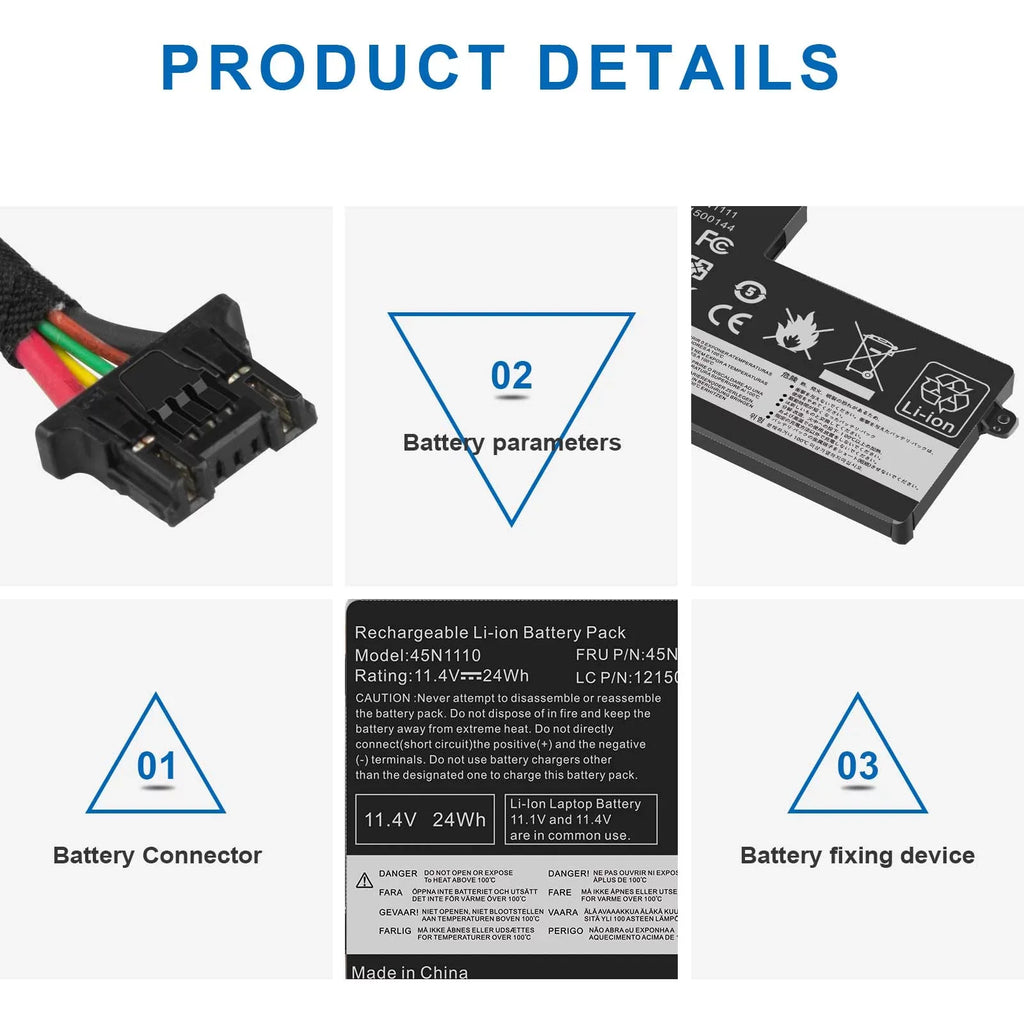 Battery   For Lenovo ThinkPad T450Size T460 45N1108