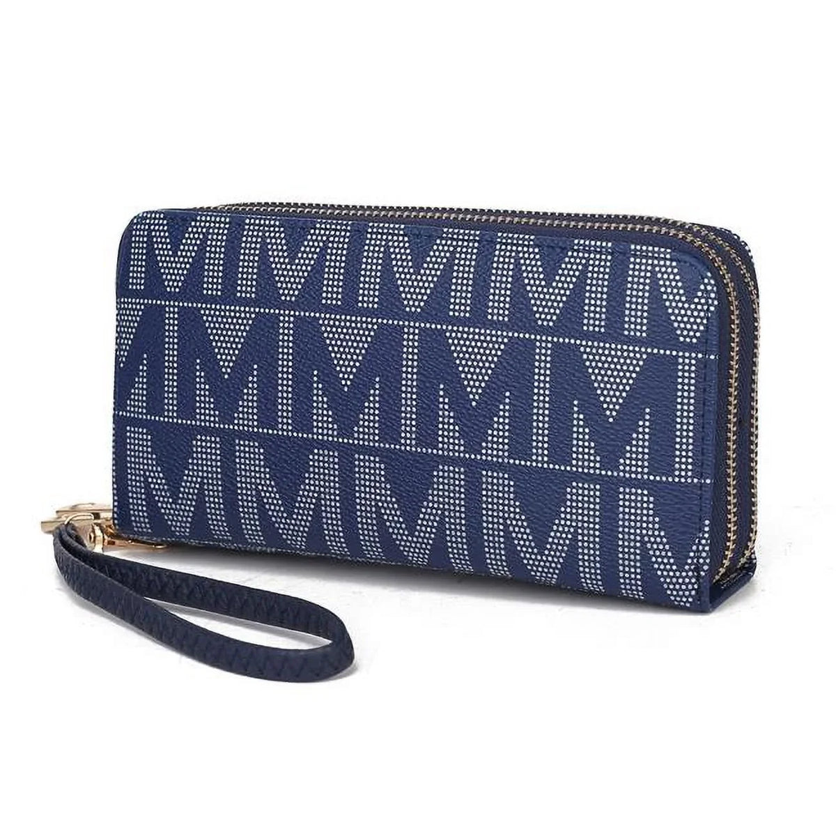 MKF Collection by Mia K.  Danielle Milan M Sizeignature Wallet Wristlet - Navy