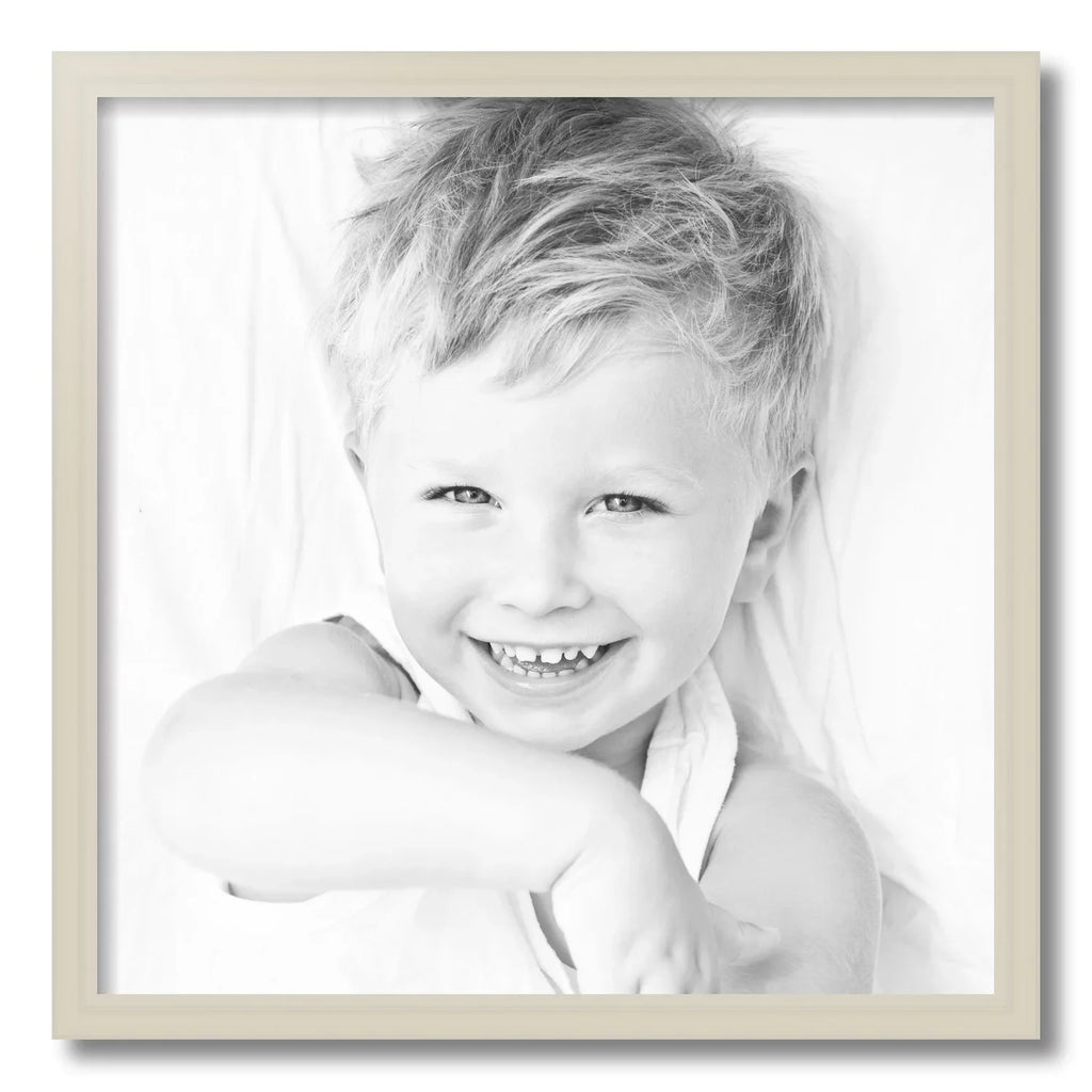 ArtToFrames 20x20 Inch Ivory Picture Frame, This Ivory Wood Poster Frame is Great for Your Art or Photos, Comes with 060 Plexi Glass (4100)